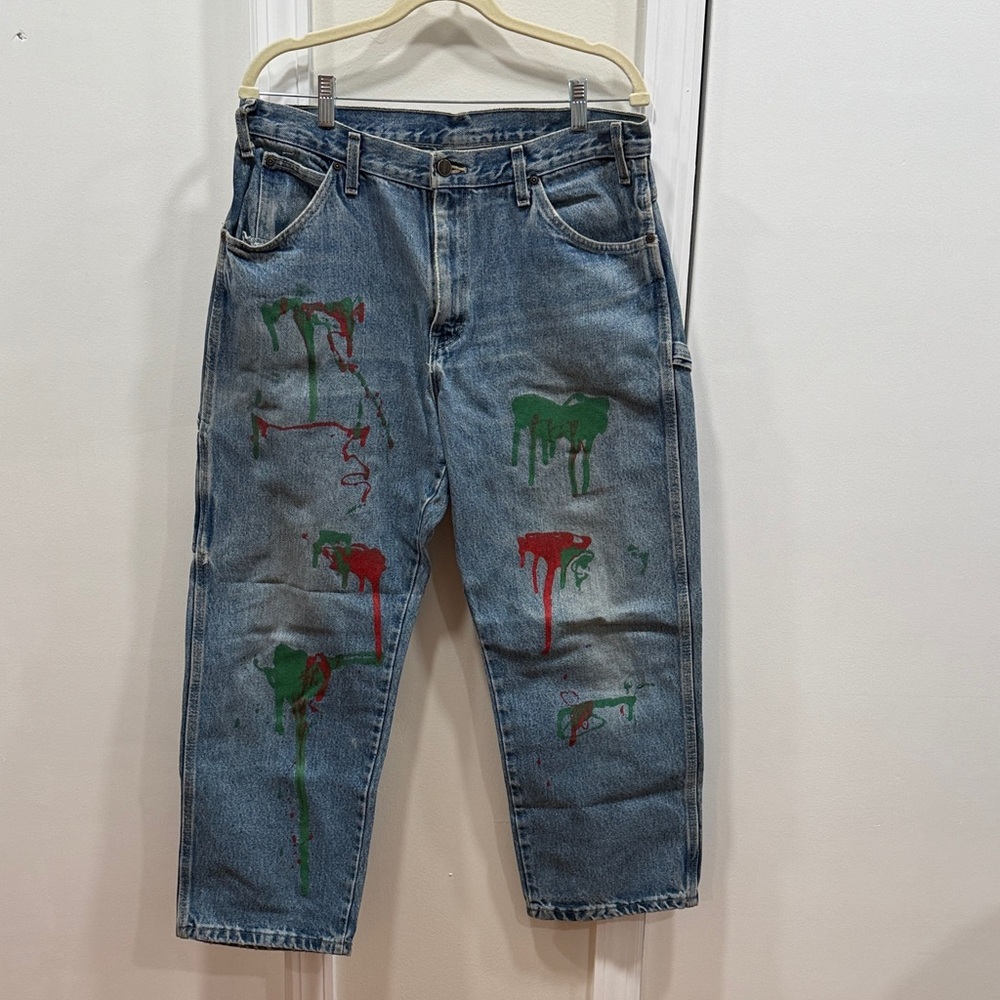 Dickies Paint Splattered Carpenter Jeans Men’s Size 34
